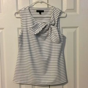 Banana Republic striped sleeveless top with bow